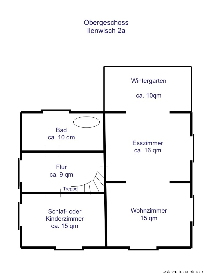 Obergeschoss Einfamilienhaus Hamburg / Sasel