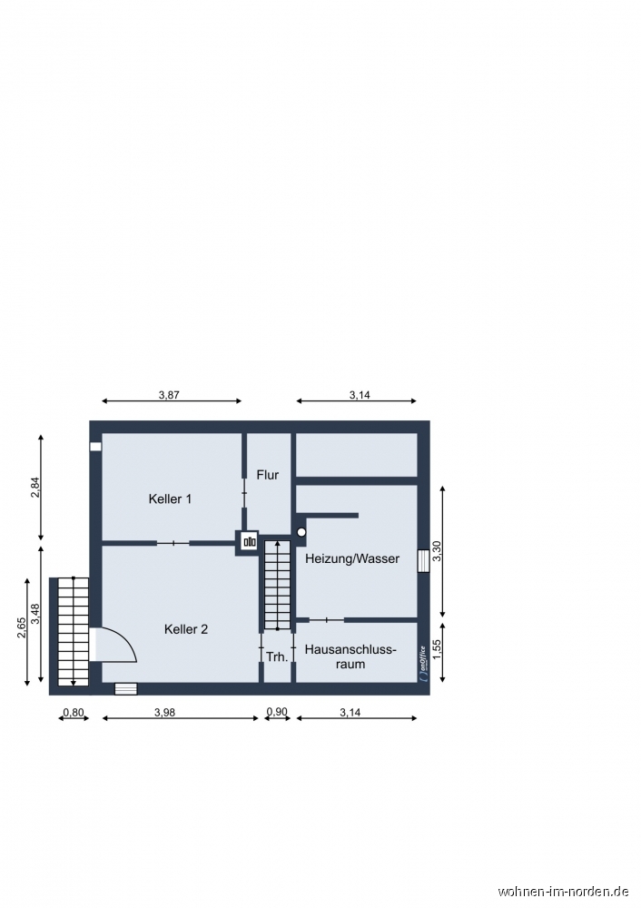 Kellergeschoss (nicht mastabsgerecht) Einfamilienhaus Norderstedt / Harksheide