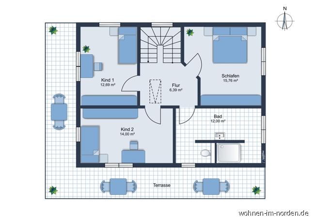 Obergeschoss Einfamilienhaus Flintbek / Groflintbek