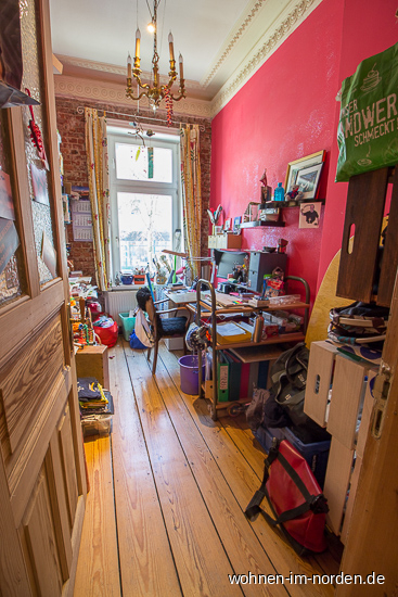 Arbeitszimmer Erdgeschosswohnung Hamburg Sternschanze