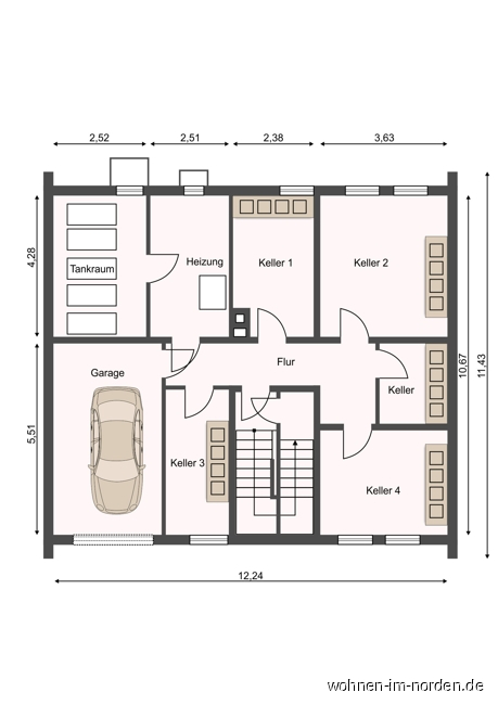 Keller Zweifamilienhaus Hamburg