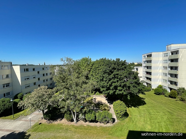 Blick von der Loggia Etagenwohnung Kiel Elmschenhagen