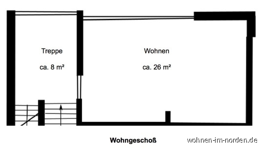 Grundri Wohngescho.png Reihenmittelhaus Wedel, Pinneberg (Kreis)