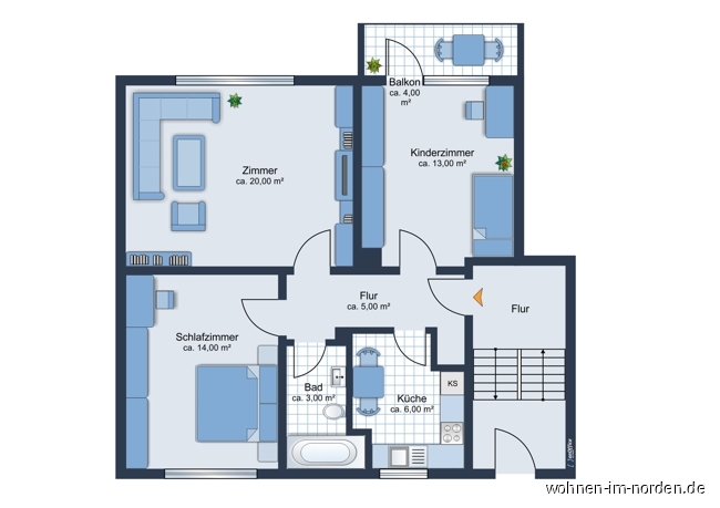  Etagenwohnung Eckernfrde