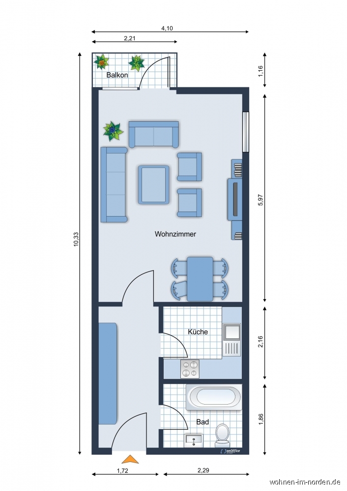 Grundriss ist nicht mastabgerecht Etagenwohnung Heikendorf