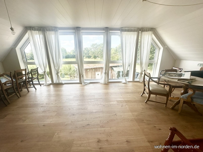 Studio mit Blick auf die Pferdekoppel Landhaus Osdorf