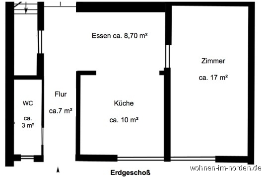 Grundri Erdgescho.png Reihenmittelhaus Wedel, Pinneberg (Kreis)