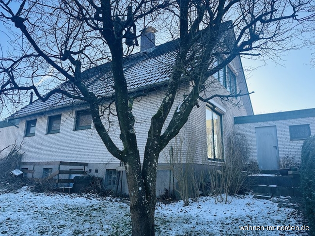Ansicht hinterer Garten seitlich Einfamilienhaus Blumenthal