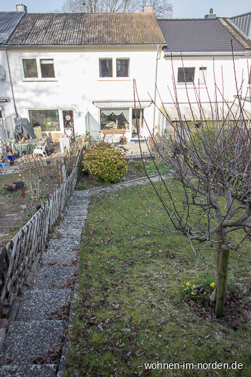 Gartenanischt Reihenmittelhaus Kiel / Friedrichsort