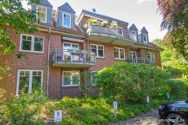 Haus von hinten Erdgeschosswohnung Molfsee