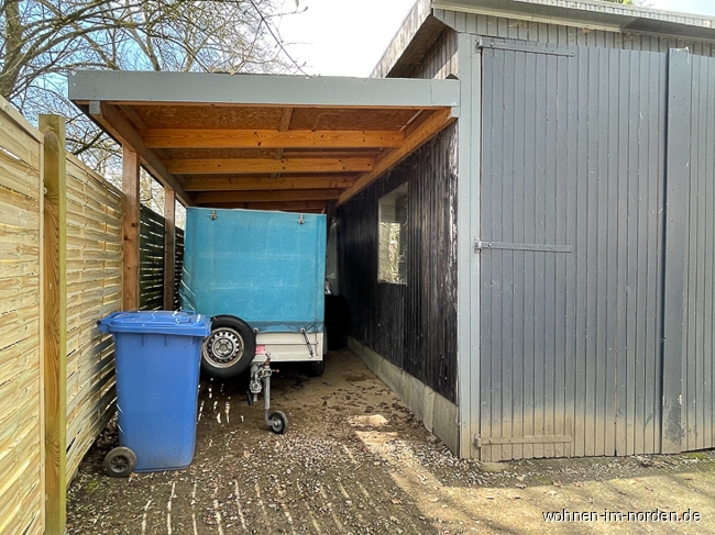 Carport an Garage Einfamilienhaus Regesbostel
