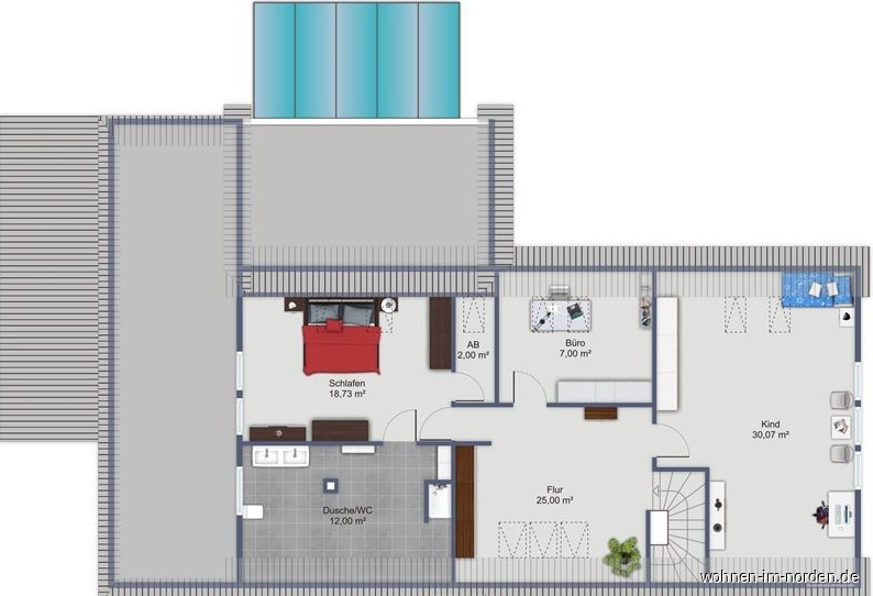 Obergeschoss Einfamilienhaus Asendorf