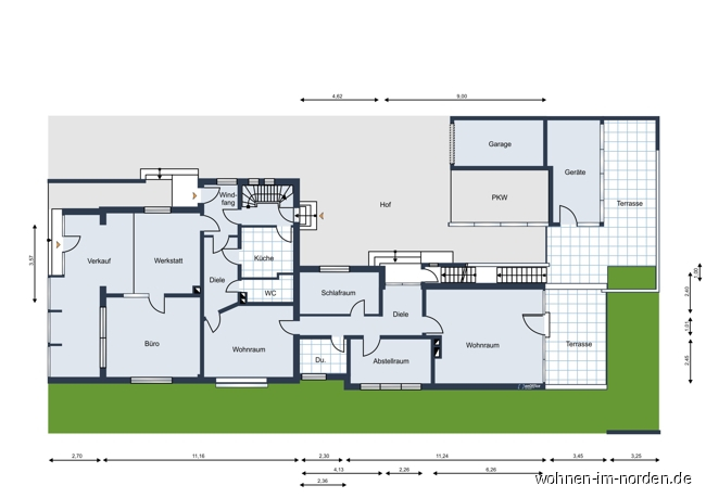Grundriss Erdgeschoss Mehrfamilienhaus Bordesholm