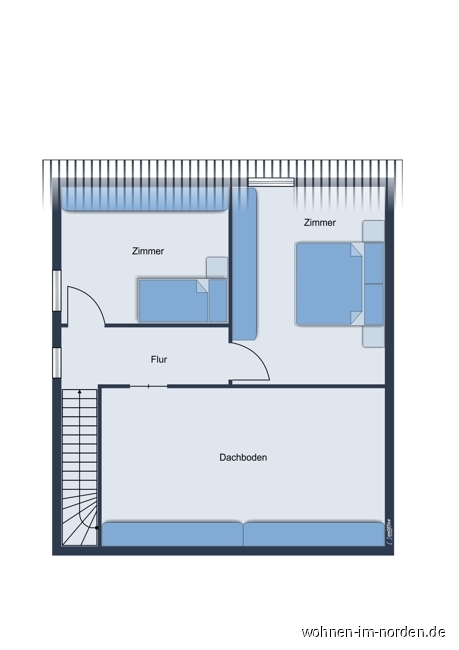 Grundriss Dachgeschoss Einfamilienhaus Kiel / Ellerbek