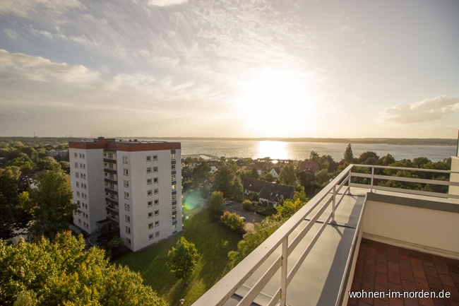 Blick von der Dachterrasse Etagenwohnung Heikendorf