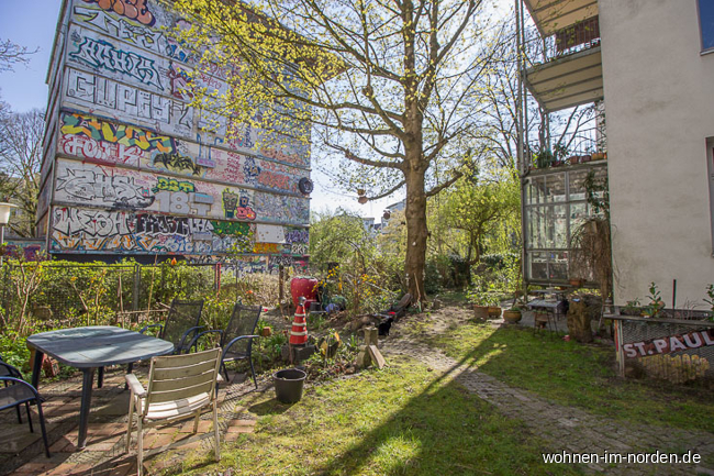 Garten Erdgeschosswohnung Hamburg Sternschanze