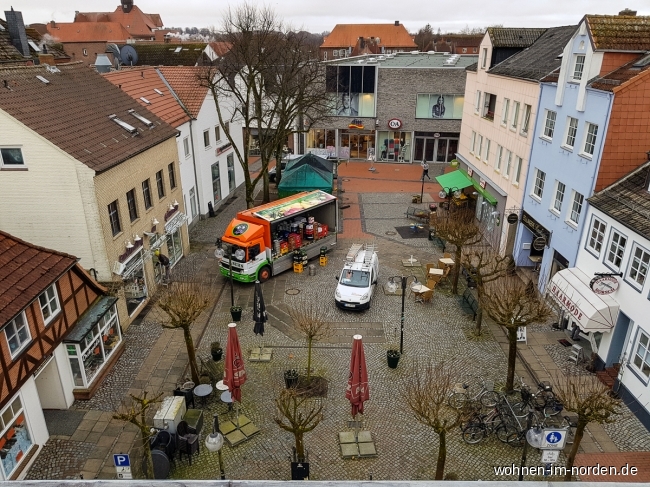 Blick vom Dach auf den Gnsemarkt Stadthaus Eckernfrde