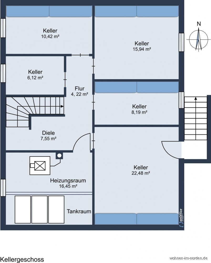 Grundriss Keller Einfamilienhaus Hamburg / Rahlstedt