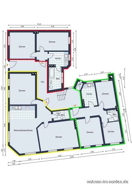 Erdgeschoss Mehrfamilienhaus Kiel / Sdfriedhof
