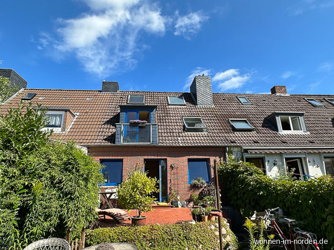 Gartenansicht Reihenhaus Kiel / Holtenau
