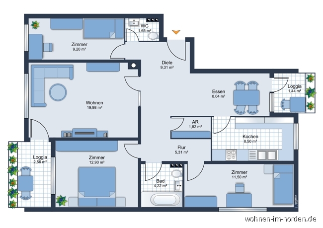  Etagenwohnung Kiel Elmschenhagen