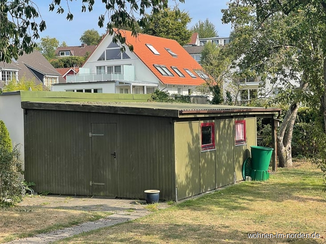 Gartenhaus mit Fahrradstellpltzen und Abstellraum Erdgeschosswohnung Laboe