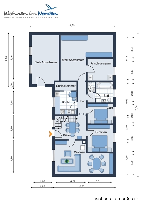 Erdgeschoss Einfamilienhaus Brammer