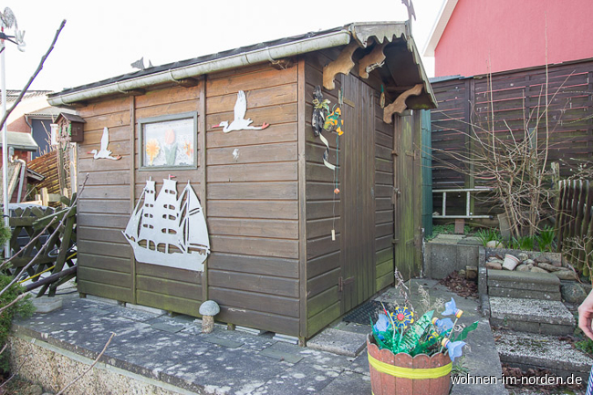 Gartenhuschen Reihenmittelhaus Kiel / Friedrichsort