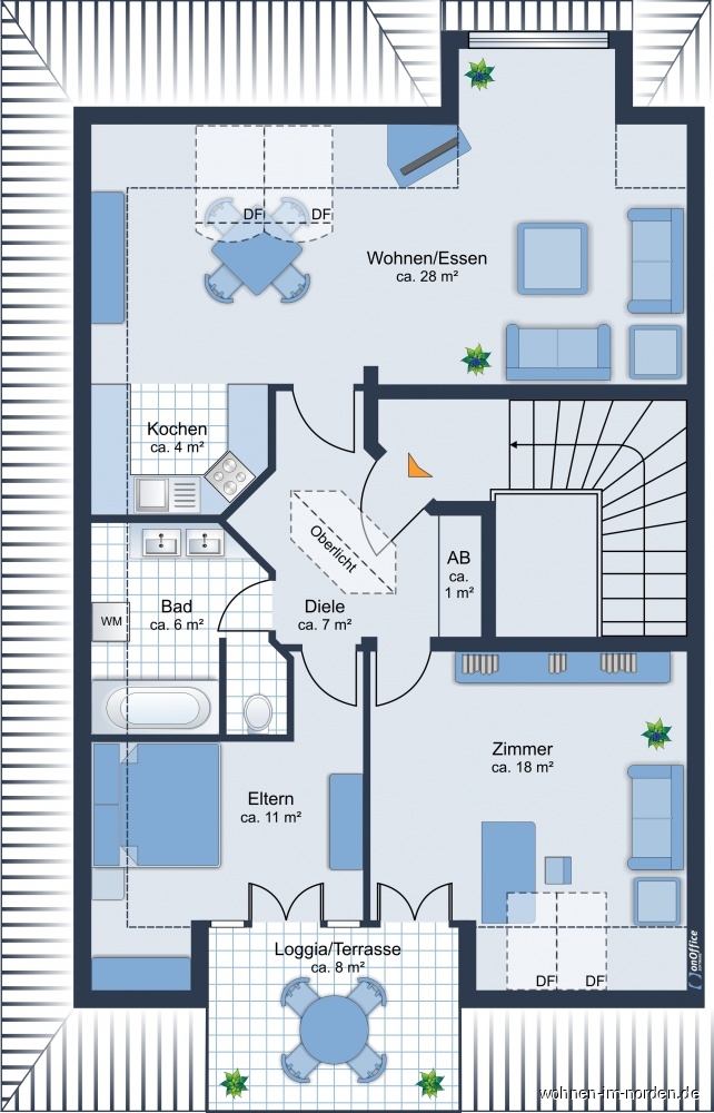 Grundriss Wohnung Dachgeschosswohnung Hamburg / Eimsbttel