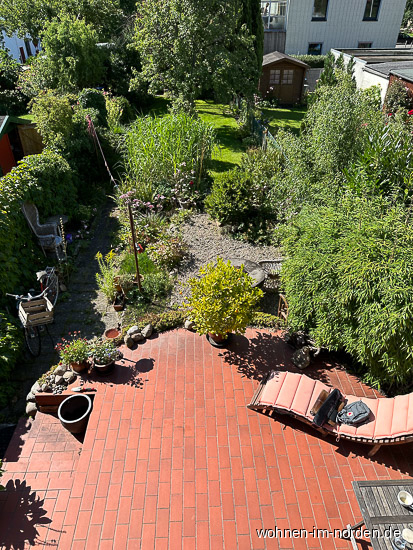 Blick vom Balkon Reihenhaus Kiel / Holtenau