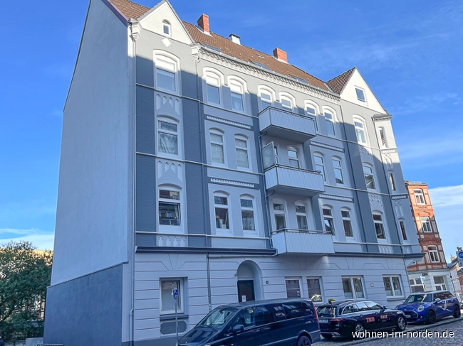 Ansicht Sdwesten Mehrfamilienhaus Kiel / Sdfriedhof
