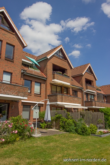 Ansicht vom Garten Maisonettewohnung Schenefeld