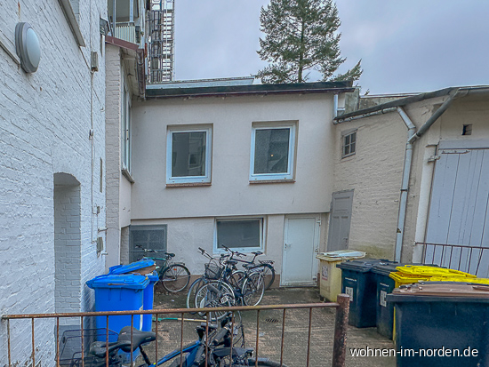 Blick auf Essbereich und Bad Erdgeschosswohnung Kiel / Schreventeich