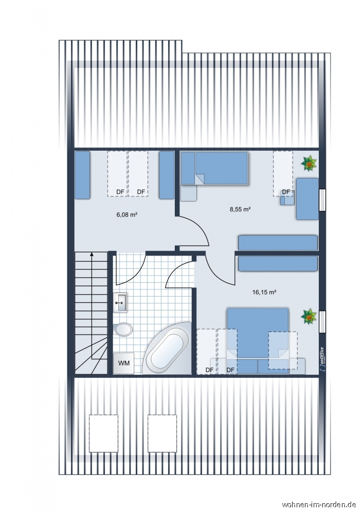 obere Ebene Maisonettewohnung Heikendorf