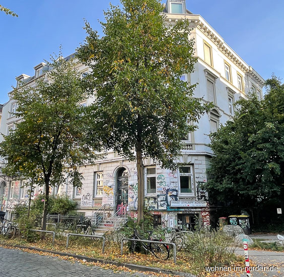 Straenansicht Erdgeschosswohnung Hamburg Sternschanze