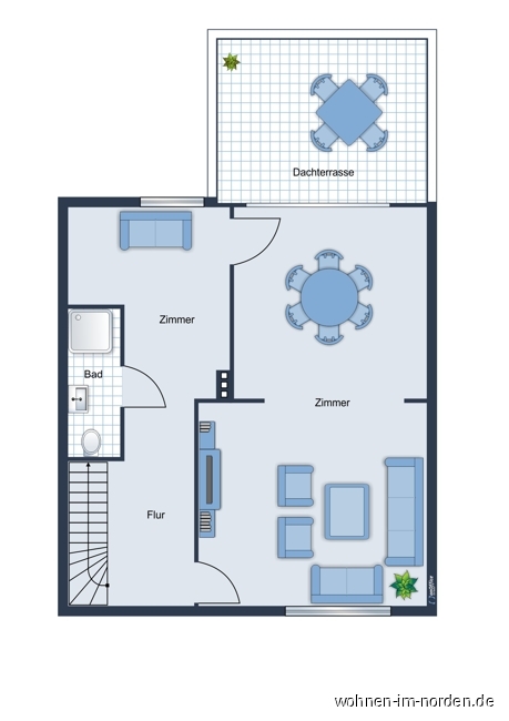 Grundriss Obergeschoss Einfamilienhaus Kiel / Ellerbek