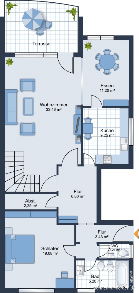Erdgeschoss Stadthaus Hamburg / Rissen