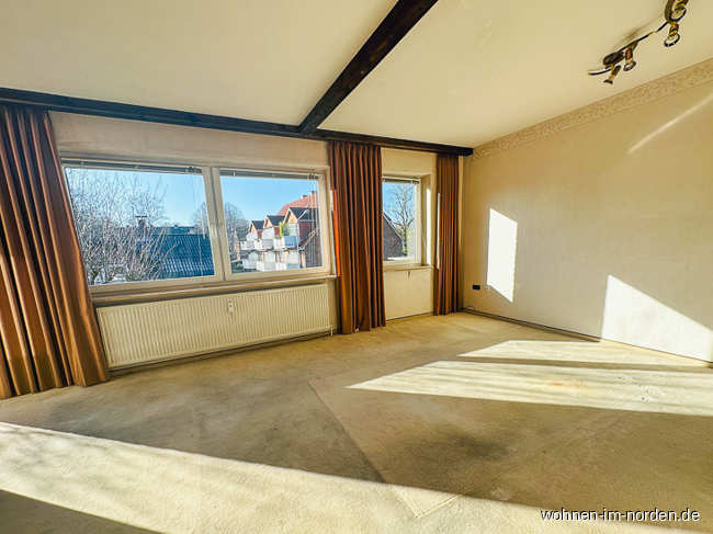 helles Wohnzimmer Maisonettewohnung Kiel / Friedrichsort